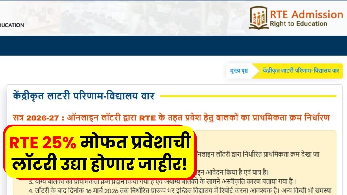 RTE Lottery Result 2026-27